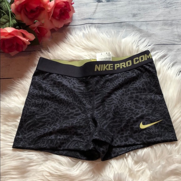 Nike Pants - NWT Nike Pro Combat Dri Fit Animal Print Shorts